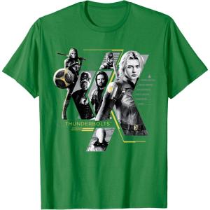 imageMarvel Studios Thunderbolts Team Mission Roster TShirtKelly Green