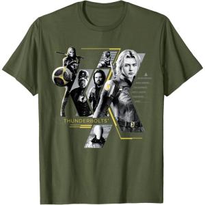 imageMarvel Studios Thunderbolts Team Mission Roster TShirtOlive Green