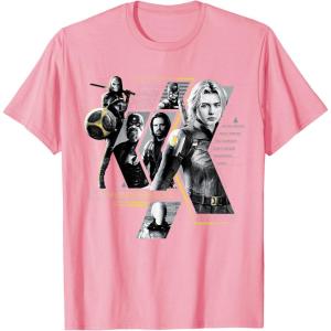 imageMarvel Studios Thunderbolts Team Mission Roster TShirtPink