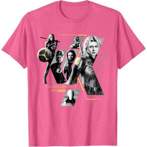 imageMarvel Studios Thunderbolts Team Mission Roster TShirtPink Heather