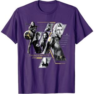 imageMarvel Studios Thunderbolts Team Mission Roster TShirtPurple