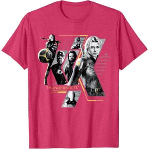 imageMarvel Studios Thunderbolts Team Mission Roster TShirtRed Heather