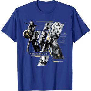 imageMarvel Studios Thunderbolts Team Mission Roster TShirtRoyal Blue