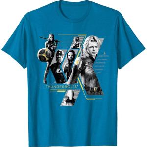 imageMarvel Studios Thunderbolts Team Mission Roster TShirtSapphire Blue