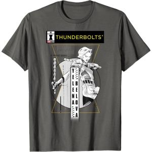 imageMarvel Studios Thunderbolts Yelena Belova BampampW Comic Cover 1 TShirtAsphalt Grey