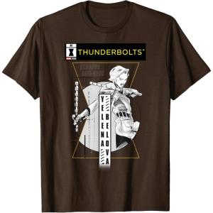 imageMarvel Studios Thunderbolts Yelena Belova BampampW Comic Cover 1 TShirtBrown