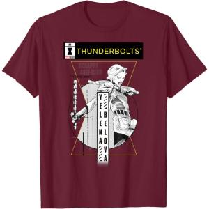 imageMarvel Studios Thunderbolts Yelena Belova BampampW Comic Cover 1 TShirtBurgundy