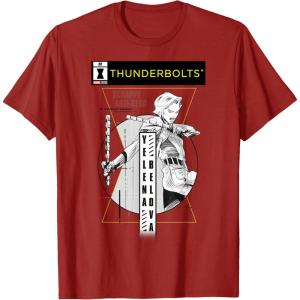 imageMarvel Studios Thunderbolts Yelena Belova BampampW Comic Cover 1 TShirtCranberry Red
