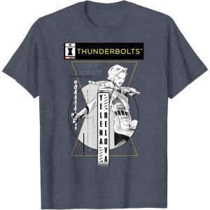 imageMarvel Studios Thunderbolts Yelena Belova BampampW Comic Cover 1 TShirtHeather Blue