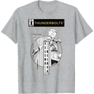 imageMarvel Studios Thunderbolts Yelena Belova BampampW Comic Cover 1 TShirtHeather Grey