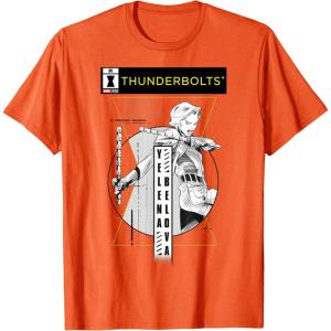 imageMarvel Studios Thunderbolts Yelena Belova BampampW Comic Cover 1 TShirtOrange
