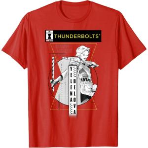 imageMarvel Studios Thunderbolts Yelena Belova BampampW Comic Cover 1 TShirtRed