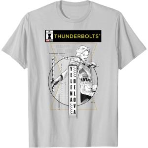 imageMarvel Studios Thunderbolts Yelena Belova BampampW Comic Cover 1 TShirtSilver Grey