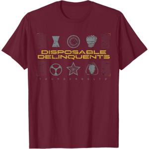 imageMarvel Studios Thunderbolts quotDisposable Delinquentsquot Icons TShirtBurgundy