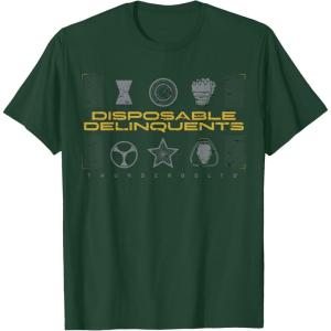 imageMarvel Studios Thunderbolts quotDisposable Delinquentsquot Icons TShirtDark Green