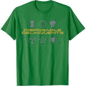 imageMarvel Studios Thunderbolts quotDisposable Delinquentsquot Icons TShirtKelly Green