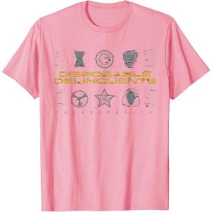 imageMarvel Studios Thunderbolts quotDisposable Delinquentsquot Icons TShirtPink