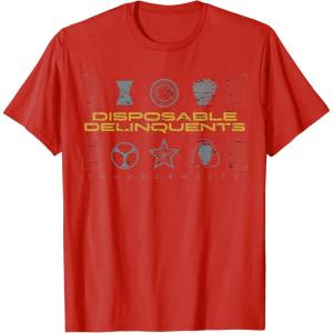 imageMarvel Studios Thunderbolts quotDisposable Delinquentsquot Icons TShirtRed