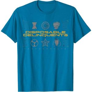 imageMarvel Studios Thunderbolts quotDisposable Delinquentsquot Icons TShirtSapphire Blue