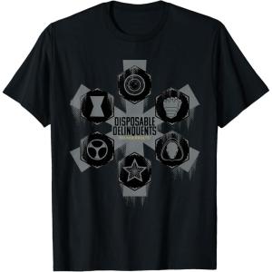 imageMarvel Studios Thunderbolts quotDisposable Delinquentsquot Team TShirtBlack