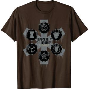 imageMarvel Studios Thunderbolts quotDisposable Delinquentsquot Team TShirtBrown