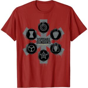 imageMarvel Studios Thunderbolts quotDisposable Delinquentsquot Team TShirtCranberry Red