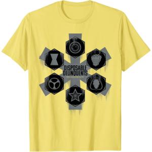 imageMarvel Studios Thunderbolts quotDisposable Delinquentsquot Team TShirtLemon Yellow