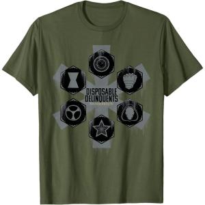 imageMarvel Studios Thunderbolts quotDisposable Delinquentsquot Team TShirtOlive Green