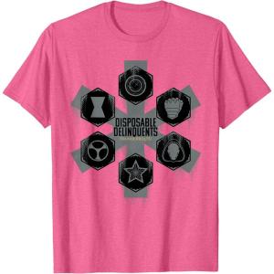 imageMarvel Studios Thunderbolts quotDisposable Delinquentsquot Team TShirtPink Heather