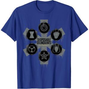imageMarvel Studios Thunderbolts quotDisposable Delinquentsquot Team TShirtRoyal Blue