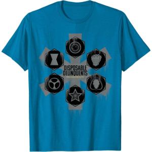 imageMarvel Studios Thunderbolts quotDisposable Delinquentsquot Team TShirtSapphire Blue