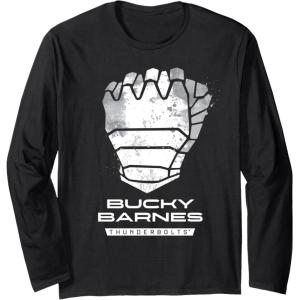 imageMarvel Thunderbolts Bucky Barnes Winter Soldier Hand Logo Long Sleeve TShirtBlack