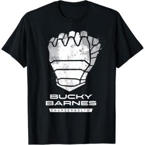 imageMarvel Thunderbolts Bucky Barnes Winter Soldier Hand Logo TShirtBlack
