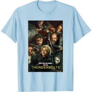 imageMarvel Thunderbolts Careful Who You Assemble Team Poster TShirtBaby Blue