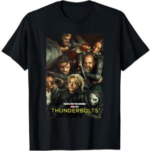 imageMarvel Thunderbolts Careful Who You Assemble Team Poster TShirtBlack