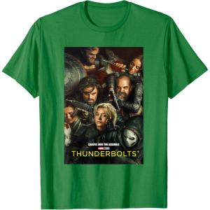 imageMarvel Thunderbolts Careful Who You Assemble Team Poster TShirtKelly Green