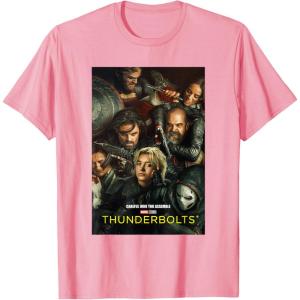 imageMarvel Thunderbolts Careful Who You Assemble Team Poster TShirtPink
