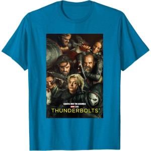 imageMarvel Thunderbolts Careful Who You Assemble Team Poster TShirtSapphire Blue