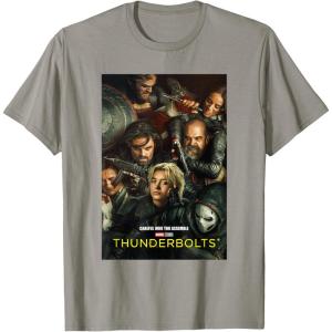 imageMarvel Thunderbolts Careful Who You Assemble Team Poster TShirtSlate Grey