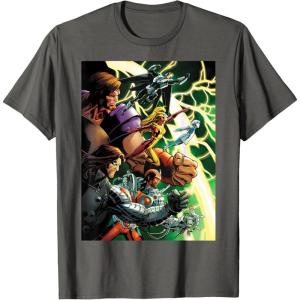 imageMarvel Thunderbolts Comic Cover Art Bucky and Team TShirtAsphalt Grey