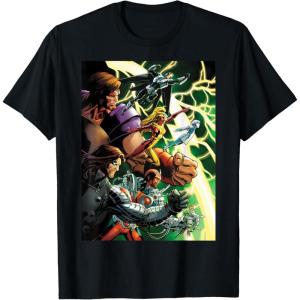 imageMarvel Thunderbolts Comic Cover Art Bucky and Team TShirtBlack