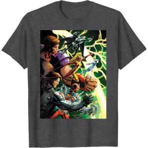 imageMarvel Thunderbolts Comic Cover Art Bucky and Team TShirtDark Heather Grey