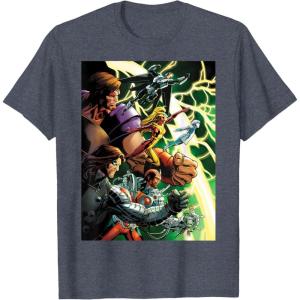 imageMarvel Thunderbolts Comic Cover Art Bucky and Team TShirtHeather Blue