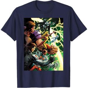 imageMarvel Thunderbolts Comic Cover Art Bucky and Team TShirtNavy Blue