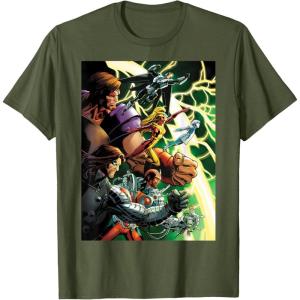 imageMarvel Thunderbolts Comic Cover Art Bucky and Team TShirtOlive Green