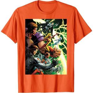 imageMarvel Thunderbolts Comic Cover Art Bucky and Team TShirtOrange