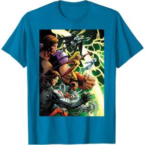imageMarvel Thunderbolts Comic Cover Art Bucky and Team TShirtSapphire Blue