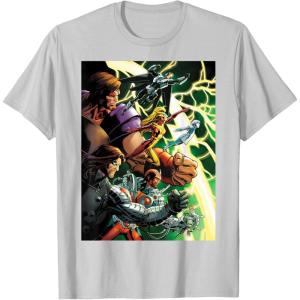 imageMarvel Thunderbolts Comic Cover Art Bucky and Team TShirtSilver Grey