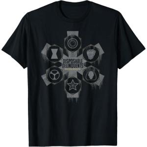 imageMarvel Thunderbolts Disposable Delinquents Icons Logo TShirtBlack