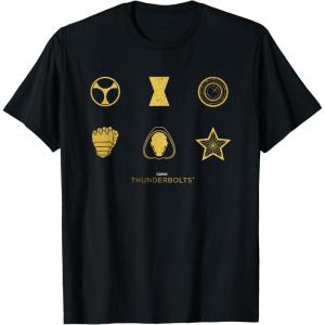 imageMarvel Thunderbolts Icons Lineup Distressed TShirtBlack